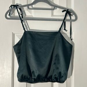 Lola Grace Dark Green Silk Top
